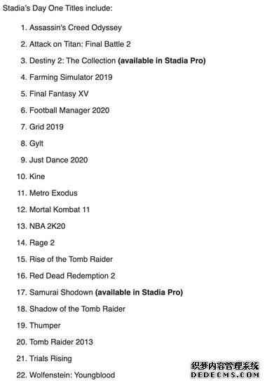 Stadia׷Ϸ22 ջ15ȥ